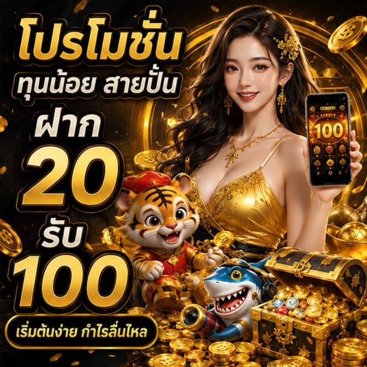 โปรโมชั่น ทุนน้อย สายปั่น ฝาก 20 รับ 100